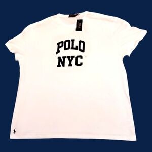 NWT POLO Classic SS Tee Wht/Navy Sz.XXL